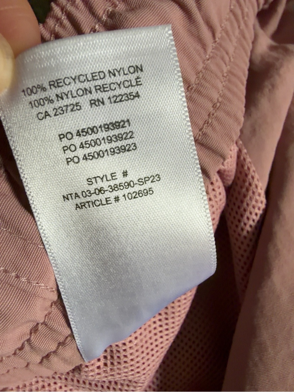 Aritzia TNA Sawyer Pant Dusty Rose Wide Leg Recycled Nylon Size M - Picture 10 of 12